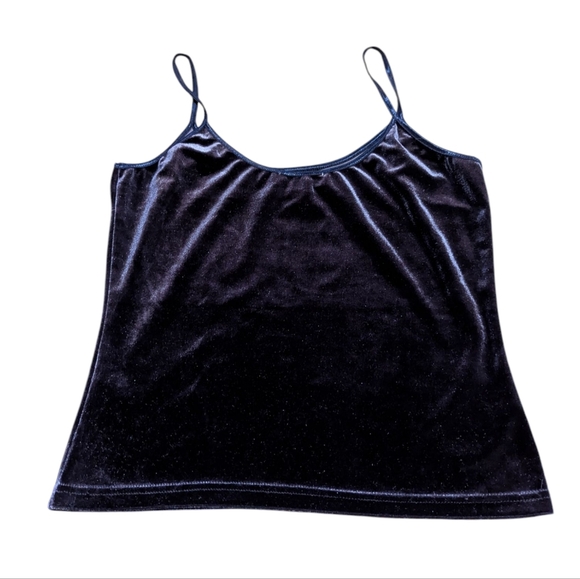 Vintage Velvet Express Tricot Tank 90s Y2K Grunge Dark Fairycore - Picture 1 of 6